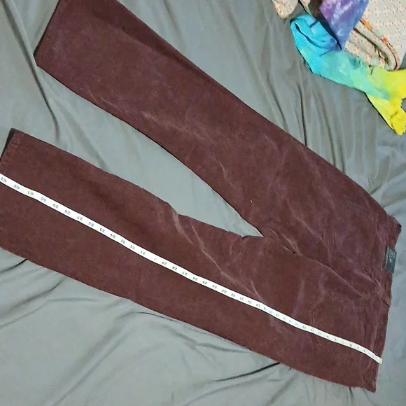 Banana Republic Men's Corduroy‎ Pants - Deep Burgundy. Sz.34 X32 Slim. NWT - Picture 9 of 16